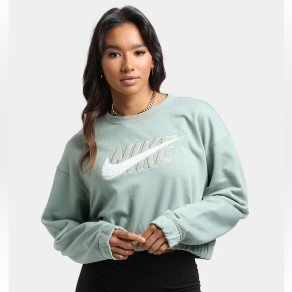 Nike Swoosh Cropped Sweater - Picture 1 of 11